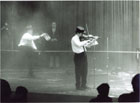 Fluxus-Konzert der Galerie Ren Block. Beuys & Christiansen. Hanseatenweg 27.2.1969. Foto Petra Grosskopf 
